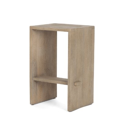 69192 - Aida 26" Seat Height Light Gray Wood Counter Stool