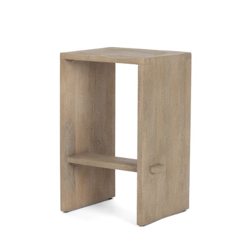 69192 - Aida 26" Seat Height Light Gray Wood Counter Stool