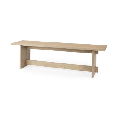69196 - Aida 18H Light Brown Wood Dining Bench
