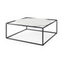 69213 - Austen 36L x 36W x 14.5H Round White Marble Top W/ Black Metal Frame Coffee Table
