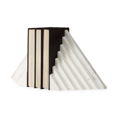 69215 - Sophia 7.0L x 5.3W x 9.3H Marble Set Of Two Book Ends
