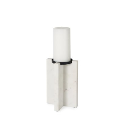 69218 - Sophia 5.5"L x 3.5"W x 8.0"H. Marble Candle Holder Medium