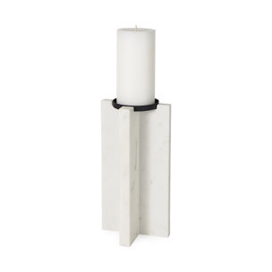 Sophia 5.5"L x 3.5"W x 10.5"H Marble Candle Holder Large