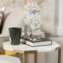 68927 - Isla (Large) 5L x 5W White Replica Resin Coral On Clear White Glass