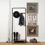 68821 - Carell 31L x 18W Black Metal And Wood Shelf Hall Tree 