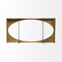 68660-AB - Reinhold IV 59L x 16W White Marble Top Gold Metal Base Console Table 