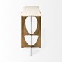 68660-AB - Reinhold IV 59L x 16W White Marble Top Gold Metal Base Console Table 
