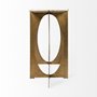 68660-AB - Reinhold IV 59L x 16W White Marble Top Gold Metal Base Console Table 