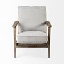 68728 - Olympus VI Frost Grey Fabric Wrapped Wooden Frame Accent Chair 
