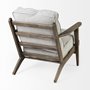68728 - Olympus VI Frost Grey Fabric Wrapped Wooden Frame Accent Chair 