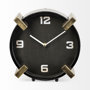 68732 - Agar Black Metal Round Table Clock