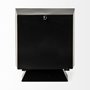68736 - Ralph I Black Metal Square Table Clock