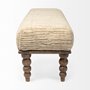 68744 - Alder II 55L x 16W Cream Upholstered Seat Wooden Base Accent Bench