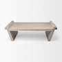 68746 - Elaine 59x36 Brown Solid Wood Top & Base Coffee Table