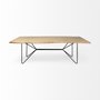 68752-AB - Papillion II 80x40 Rectangular Blonde Live Edge Sold Wood Top Black Metal Base Dining Table