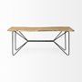 68753-AB - Papillion I 66L x 16W Blonde Wood and Iron Console Table