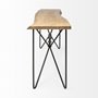 68753-AB - Papillion I 66L x 16W Blonde Wood and Iron Console Table