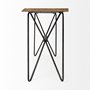 68753-AB - Papillion I 66L x 16W Blonde Wood and Iron Console Table