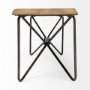 68754-AB - Papillion III 66L x 16W Blonde Wood And Iron Dining Bench 