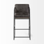68761 - Stamford 40" Total Height Black Leather Seat w/ Wood Back, Metal Frame Bar Stool