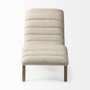 68768 - Pierre Beige Fabric Upholstered Armless Chaise Lounge Chair