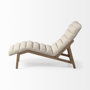68768 - Pierre Beige Fabric Upholstered Armless Chaise Lounge Chair