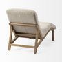 68768 - Pierre Beige Fabric Upholstered Armless Chaise Lounge Chair