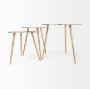 68769 - Reva III (Small) 16L x 16W Gold Round Top Cast Aluminum Accent Table