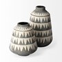 68780 - Delaney Large Gray Patterned Ceramic Vase 