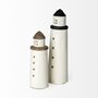 68795 - Abner (Large) 4L x 4W White Wooden Coastal Lighthouse