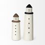 68795 - Abner (Large) 4L x 4W White Wooden Coastal Lighthouse
