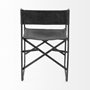 68797 - Direttore Black Iron Frame Black Leather Dining Chair