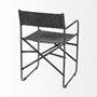 68797 - Direttore Black Iron Frame Black Leather Dining Chair