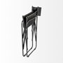 68797 - Direttore Black Iron Frame Black Leather Dining Chair