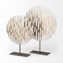 68811 - Ezra (Large) 13L x 3W Gold Metal Circular Decorative Object