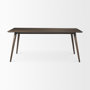 68844 - Nicholas II 72x39 Brown Solid Wood Top Metal/Wood Leg Dining Table