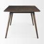 68844 - Nicholas II 72x39 Brown Solid Wood Top Metal/Wood Leg Dining Table