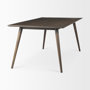 68844 - Nicholas II 72x39 Brown Solid Wood Top Metal/Wood Leg Dining Table