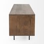 68845 - Grace I Two-Toned Brown Solid Wood TV Stand Media Console with Slated Doors, TV up to 82"