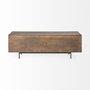 68845 - Grace I Two-Toned Brown Solid Wood TV Stand Media Console with Slated Doors, TV up to 82"