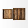 68861 - Carson (Small) 24L x 24W Brown Reclaimed Wood Tray