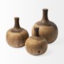 68894 - Afra Small Solid Wood Vase Shaped Decorative Object 