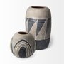 68905 - Cove Small Brown/White Ceramic Vase