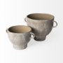 68911 - Deya Small Rustic Brown Ceramic Vase 