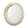 37140 - Cog Mirror 35" Round Natural Wood Frame Mirror