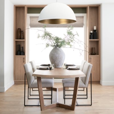 69031-AB - Denver 91.5x38 Rectangular Brown Solid Wood Top & Base Dining Table