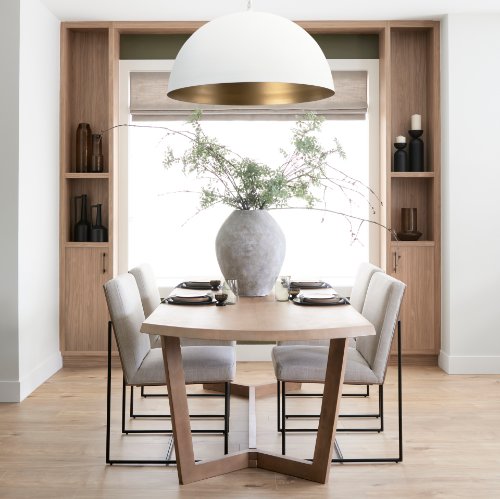 69031-AB - Denver 91.5x38 Rectangular Brown Solid Wood Top & Base Dining Table