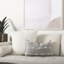 68882 - Linda 13x21 Navy And Cream With White Detail Pillow Cover 