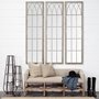 68979 - Bella Small Black Metal Cylindrical Cage Candle Holder Lantern 