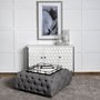 57238 - Christa 22L x 22W Black Metal Mirrored Base Square Tray